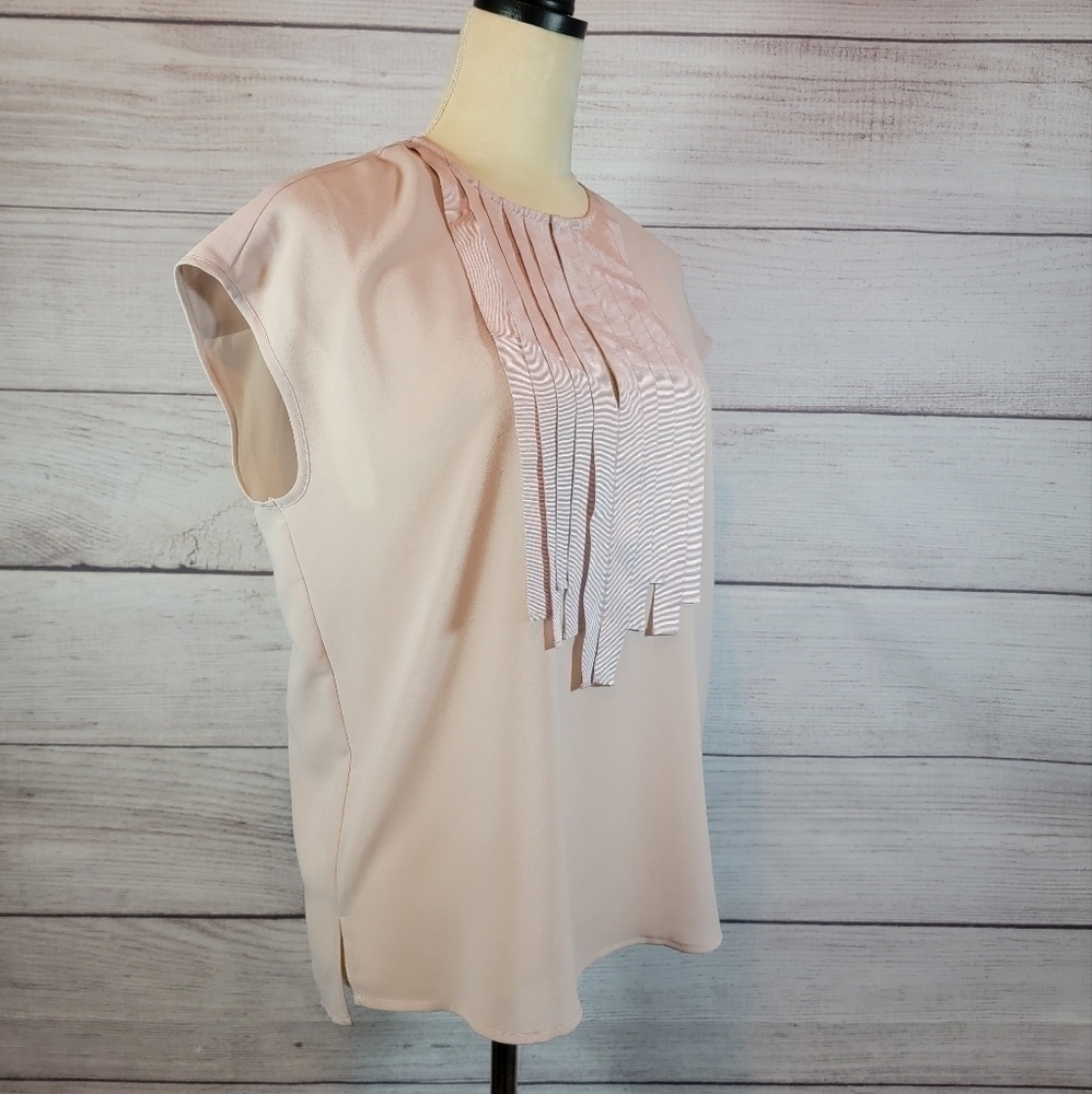J.Crew grosgrain ribbon blouse blush size 0 - Picture 4 of 6